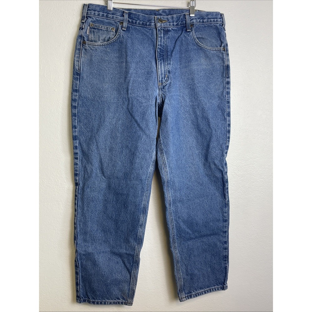 Carhartt Blue Jeans Size 40x30 Straight Let